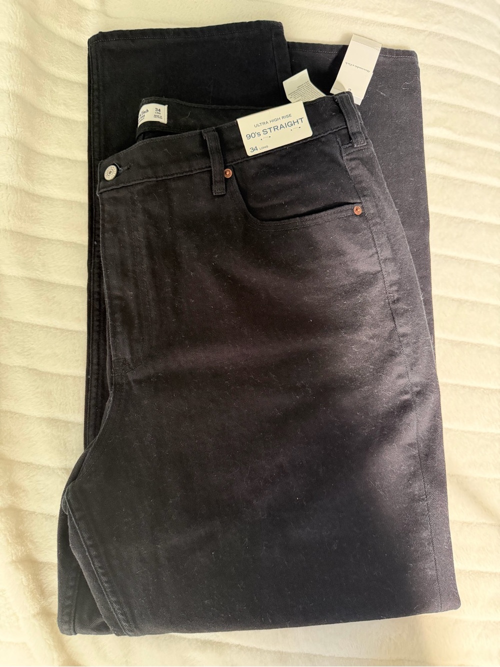 Abercrombie & Fitch Black 90's Straight Jeans - Ultra High Rise